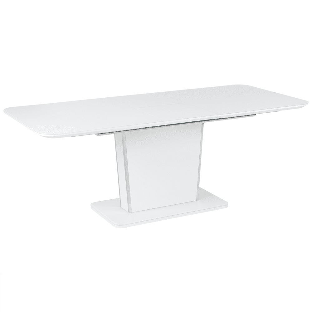 Beliani Rozťahovací jedálenský stôl 160/200 x 90 cm biely SUNDS